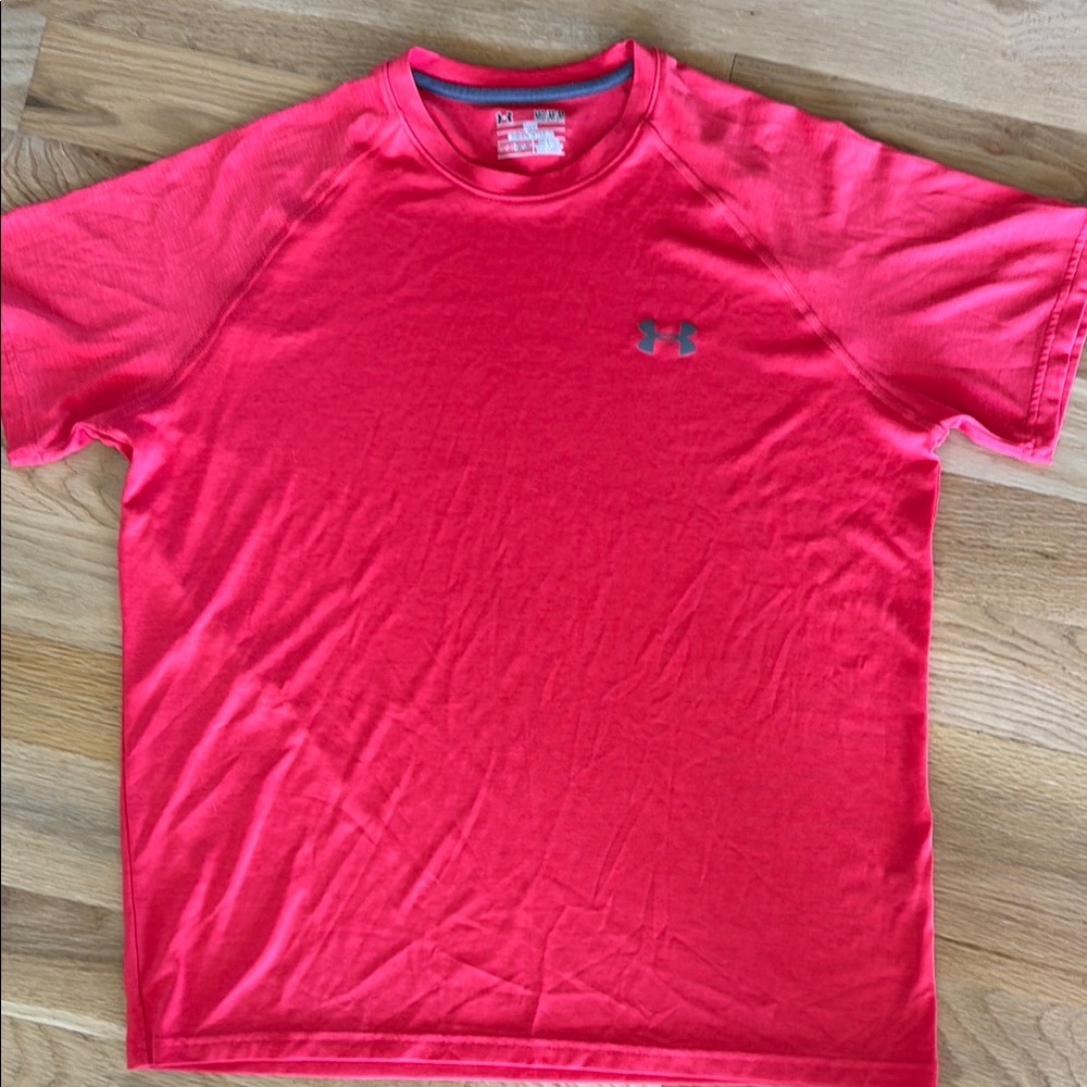 Red under armour workout shirt